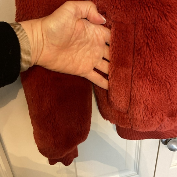 EUC Forever 21 “mink” rust bomber style jacket. Size medium. - Picture 5 of 7